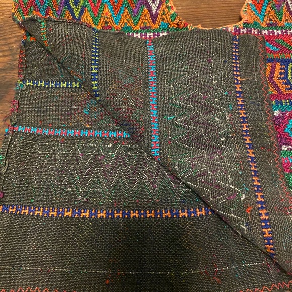 Infants Guatemalan Huipil.  Hand-woven on a backstop loom. 13” wide x10” long. - Picture 3 of 5